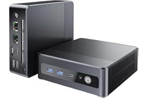 Insoluxia Mini PC, 16Go de RAM LPDDR5 512Go SSD, Mini Ordinateur Alder Lake-N100 CPU(up to 3,4 GHz), Mini Computer y WiFi 6/BT 5.2/RJ45/Type-C/Dual HDMI, Windows 11 Desktop PC, Triple écran 4K@60 Hz