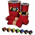 EdcX Paracord 4mm, 35+ Solid Colors (10m, 15m, 30m, 50m, 100m, 300m) | Ideal for Crafting, DIY, Camping, Survival, Outdoor | 100% Nylon Rope 4mm | Tactical Cord 550 Type III (Red, 15 m)