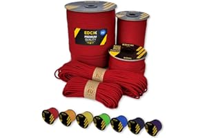 EdcX Paracord 4mm, 35+ kolorów (10 m, 15m, 30m, 50m, 100m, 300m) | Idealny do rękodzieła, majsterkowania, biwakowania | 100% nylonowa lina 4mm| Linka Taktyczna 550 Typ III