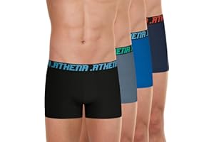 Athena - Lot de 4 Boxers Homme My Petit Prix - Coton Stretch - Label Oeko-TEX® Standard 100