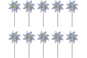 Jooheli Mulino a Vento Riflettente, 10 Pezzi Girandole per Uccelli Repellenti, Dispositivo di Controllo Riflettente Controllo degli Uccelli, Mulino a Vento ad Alta Riflessione to Spaventa Piccioni