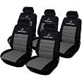 Housse De Siège Auto Universelle ESituro Lot De 2 - Protection Complète Noir - Compatible Airbag