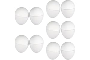 Perfeclan Paper Mache Eggs Fillable Easter Eggs Stuffers DIY Craft Supplies Empty Easter Eggs for Gift Bag Fillers Birthday Kids (White)