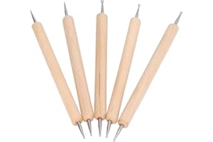 GAEIRT Prägestift-Set, Prägestifte, feine Details, stabile Buche + Edelstahl zum Gravieren