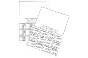 EVELAY Pack of 10 Calendar 2024 Planner UK A4 Blanks White Mini Calendar Year to View Make Your Own Home Office Student Organiser