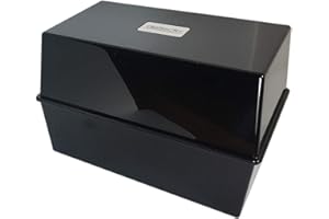 Deflecto Value Size 8 x 5 in Index Card Box - Black