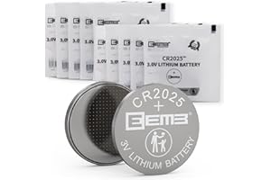 EEMB 10 PACK CR2025 Batteria 3V al litio Batteria a bottone a moneta 2025 Batteria per chiavi FOB, calcolatrici, contamonete, orologi, cardiofrequenzimetri, monitor del glucosio e altro ancora