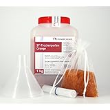 ST-Trockenperlen Orange, 1 kg (regenerierbar) Komplett-Set mit Organzabeuteln und Trichter