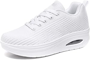 BOTEMAN Damen Turnschuhe Atmungsaktiv Sneaker Leichtgewichts Plattformschuhe Laufschuhe Sportschuhe Freizeitschuhe Stoßdämpfung Trainer für Outdoor Fitness Gym Walkingschuhe