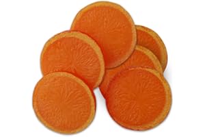 ERRO 6 riproduzioni di fette di arancia – 01033, decorazione arancia in plastica, riproduzione alimentare, Fake Food, decorazione, frutta finta, fantastica idea regalo