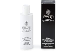 ‎EDZARD EDZARD QualiPolish® Silber Pflege Emulsion (125 ml) Reiniger für Schmuck, Münzen & Besteck aus Messing, Silber & Gold - Putzmittel, Politur zur Pflege - Silberbad für Schmuck polish, Anlaufschutz