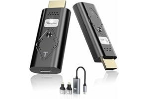 Tongtion Wireless HDMI Transmitter and Receiver [1080P Full HD],HDMI Wireless Funkübertragung für Streaming von PC, Laptop, Konsole zu Fernseher, Beamer - Kabellos & Einfach (1080P-30m)