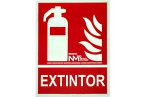 Normaluz RD00101 - Señal Luminiscente Extintor Homologada, 21x 30 cm, Clase B PVC 0.7mm
