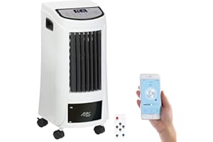 ‎SICHLER HAUSHALTSGERÄTE Sichler Haushaltsgeräte Cooling Device: 3-in-1 WiFi Air Cooler, Humidifier and Ioniser, App, Remote Control (Air Purifier, Air Cooler, Air Cooler & Apps, Mobile Air Conditioning)