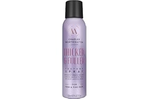 Charles Worthington Thicker and Fuller Texture Spray, for Fine Hair, Hair Thickening Products, Salon Texturising Spray for Fine Hair, 150 ml