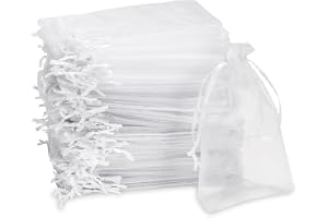 Carehabi – Organzapåsar, organzapåsar, presentpåse organza, smyckespåsar, bröllopsväskor, lavendelsäcksväskor (10 x 15 cm, vi