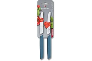 Victorinox, Swiss Modern, Profi Gemüsemesser-Set, 2-teilig, Extra Scharfe Klinge, Wellenschliff, 11 cm, Robuster Kunststoffgr