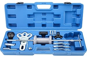 BOOMSTART 16 Pieces Slide Hammer Dent Hub & Bearing Puller Tool Kit 2/3 Internal External Jaw Cars Trucks Puller Set