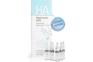 Ampollas Flash Efecto Lifting Inmediato – Acido Hialuronico Serum Facial - 7 x 2 ml (+155% HIDRATACION en 1h) - Piel Joven, Rellena y Suave – Cara y Contorno de Ojos - Elemental Care