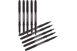 Q-Connect 0.4mm Fineliner Pen - Black, Pack of 10