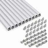 10&rsquo;lu Set K&ouml;şe LED Profil Kanal 18x18mm 1 Metre Al&uuml;minyum Sıva &Uuml;st&uuml; LED Şerit Kanalı Opak Kapaklı Tutuculu