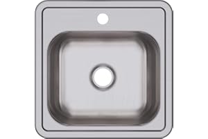 Elkay Dayton D115151 Lavello da bar in acciaio inox con montaggio superiore, satinato, foro singolo