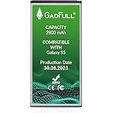 GadFull Batteria compatibile con Samsung Galaxy S5 | 2023 Data di produzione | Corrisponde al EB-BG900BBE EB-BG900 originale 