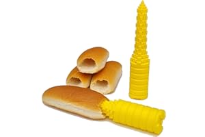 Hotdogger, Hot Dog Bun Driller Perfect for Grilling and BBQ, Ideal Size for Brats and Other Sausages (Yellow)