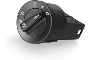 Twilight Garage Scheinwerferschalter Schwarz Autoscheinwerfer Nebelscheinwerfer Lichtschalter 1C0941531A für PASSAT 3B 96- GOLF IV 4 BORA POLO