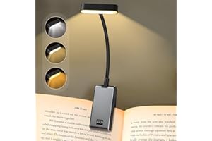 KENNEAS LED Reading Lamp USB Reading Lamp Book Clamp 360° Adjustable 360° Adjustable 3 Brightnesses and 3 Colours (Warm Natural Cool Light)