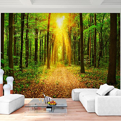 Fototapete Wald 352 x 250 cm - Vliestapete - Wandtapete - Vlies Phototapete - Wand - Wandbilder XXL - !!! 100% MADE IN GERMANY !!! Runa Tapete 9120011a