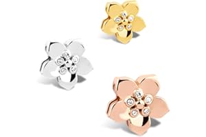 THIORA Charmband Charms | 'Blütentraum' Anhänger | Diamond Blossom Charm | Mesh Armband Charm