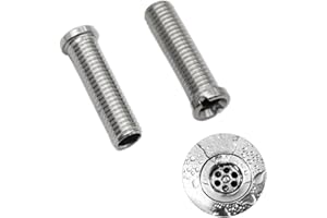 LOKXMVE 2 lavelli a vite cava M12 x 45 mm, in acciaio inox, con vite cava, filtro di scarico per lavelli da cucina, filtro di scarico in acciaio inox 304
