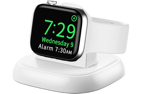 LVFAN Trådlöst Laddningsställ för Apple Watch | Magnetisk Snabbladdningsdocka för Nattduksbordsläge, Kompatibel med Apple Watch Series 2–10, SE & Ultra 2
