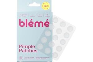 Blémé Pimple Patches - Pack of 60, Clear Invisible Ultra-Thin Hydrocolloid Dots, Acne Spot Treatment - Face Korean Skincare - Suitable for All Skin Types - Vegan & Cruelty-Free