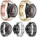 Produktbild Altsommer 26mm Armband ür Garmin Fenix 5X GPS, Einfarbig Edelstahl Armband mit Werkzeug Armbände,Edelstahl Replacement Band Zubehör für Damen Herren,Schwarz,Gold, 210MMBandlänge (Schwarz)