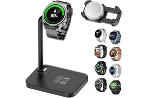 AOJUE Universelle verstellbare Smartwatch-Ladestation mit Teleskopständer, kompatibel mit Samsung Galaxy, Google Pixel, Huawei, Garmin, AMAZTIM, Fossil, Fitbit, Amazfit, Suunto, Xiaomi(02S-B)