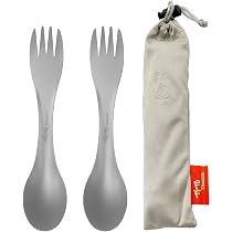 TiTo Titanium Spork – 3-in-1-Löffel, Gabel Und Messer Aus Titan, Ultraleicht Für Camping & Outdoor