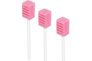BVN Esponja desechable para la boca - hisopos orales sin sabor y estériles dentales para la limpieza bucal (50 piezas rosas)