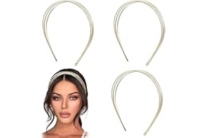 ACTIMED 3Pcs Multi Layers Metal Headband, Gold Headbands for Women, Wire Headband Metal Hair Band Gold Hair Accessories for Women, Gold Fashion Headpiece Wedding Hair Band Hair Hoop for Women and Girls