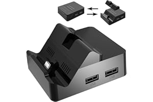 Cehensy Stacja dokująca do Nintendo Switch/OLED, przenośna stacja ładująca, adapter HD, kompatybilny z HD, USB 3.0, typ C