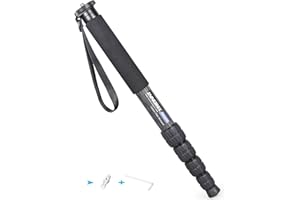 Monopode en Fibre de Carbone pour Appareil Photo INNOREL RM325C Monopode de Voyage Compact et léger à 5 Sections pour Canon Nikon Sony Caméra DSLR Caméscope DV Photographie Support Charge 12kg
