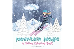 Mountain Magic: A Skiing Coloring Book (Adult Coloring Books)