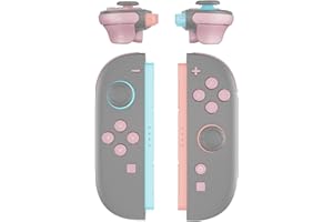 eXtremeRate DIY-Ersatz Knöpfe Set für Nintendo Switch 2 Joycon, Custom Tasten ABXY/D-Pad/+/-/C/Home/Aufnahme/Entriegelungsknopf/Trigger Bumper Button Zubehör für Switch 2-Pink