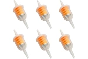 MALOUSUN 6 Stück Benzinfilter Kraftstofffilter Universal Sprit Filter 6mm 8mm für Moped Motorrad Roller Rasenmäher PKW KFZ,Kraftstofffilter Diesel,Dieselfilter,Mehrweg-Kraftstofffilter Transparenter Bauweise