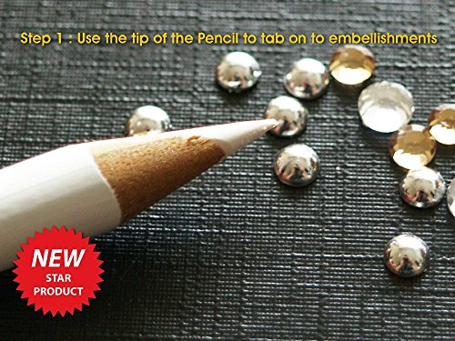 SupplyEU 2 x Magical Sticky Pick Up Pencils£¬Sticky Rhinestone Pencil Transferring Tiny Embellishments