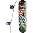 Sell pluse® Skateboard 23''x 6'' Complete Skateboard, Double Kick Concave Skate Board 7 Layer Plywood Deck Standard Skateboards for Kids Boys Girls Beginners Teens Adult-DOGDE CAR