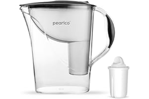 PearlCo Standard - Carafe avec filtre à eau - anthracite - 1 cartouche classic incluse (compatible avec Brita Classic)