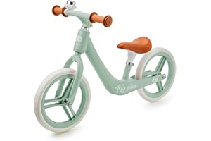 Kinderkraft Fly Plus 2 Bicicleta sin Pedales, Bicicleta Niño 2 años, Bicicleta 2 Ruedas, Bicicleta de Equilibrio, Sillín Ajustable, con Accesorios, con Freno, Ruedas Grandes, 35 kg, Verde