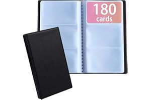 DeJivsin Tarjetero Negro para 180 Tarjetas de Visita, Ahorro de Espacio